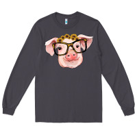 Smoke sunflowers with pig Long Sleeve Tee - RanaPortraitStore