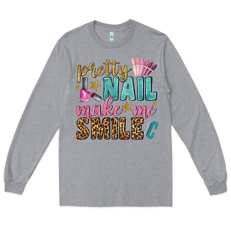 Pretty Nail Make Me Smile Bbs Long Sleeve Tee by BundleAndBundleShop | Teevron