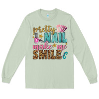 Matcha pretty nail make me smile bbs Long Sleeve Tee - BundleAndBundleShop