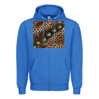 True Royal leopard gemstone leather Zipper Hoodie - BarkalooDesign