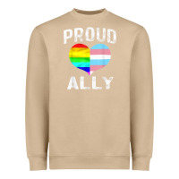 Mushroom proud ally lgbt rainbow heart gay pride month Heavyweight Sweatshirt - linhVisuals