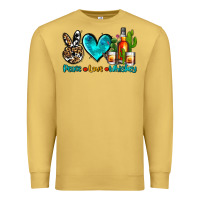 Antique Gold peace love whiskey Premium Sweatshirt - AdoDesignShop