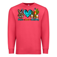 Cardinal peace love whiskey Premium Sweatshirt - AdoDesignShop