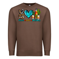 Chestnut peace love whiskey Premium Sweatshirt - AdoDesignShop