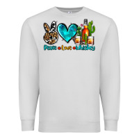 Dove Grey peace love whiskey Premium Sweatshirt - AdoDesignShop