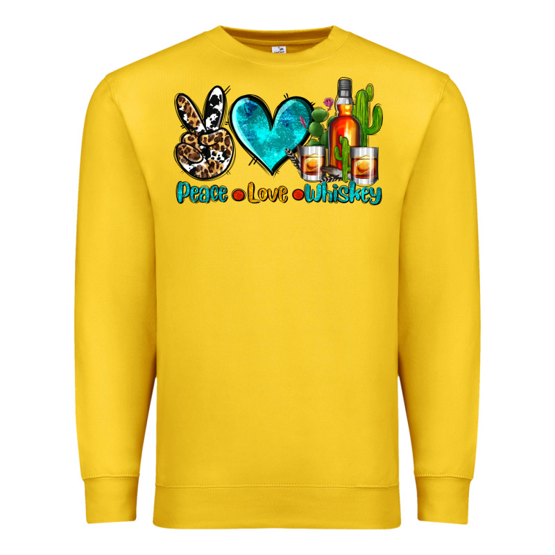 Peace Love Whiskey Premium Sweatshirt by AdoDesignShop | Teevron