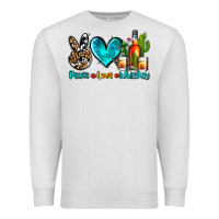 Oatmeal Heather peace love whiskey Premium Sweatshirt - AdoDesignShop