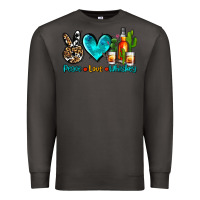 Smoke peace love whiskey Premium Sweatshirt - AdoDesignShop