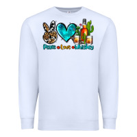 White peace love whiskey Premium Sweatshirt - AdoDesignShop