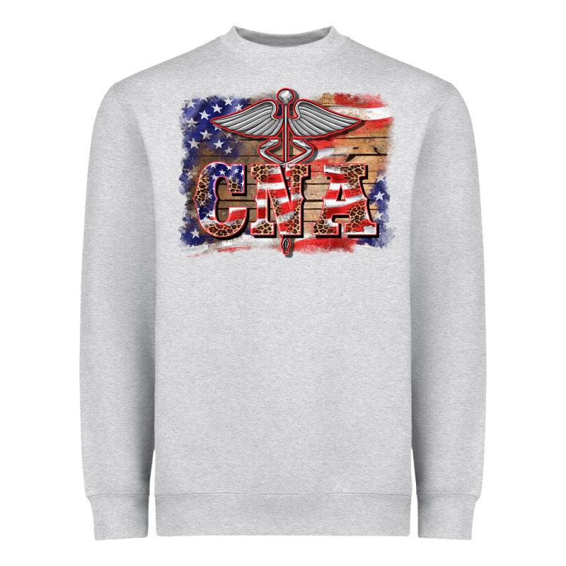 Patriotic Nurse Certified Nurse  Assistant Medilcal Symbol  Background Heavyweight Sweatshirt by BarkalooDesign | Teevron