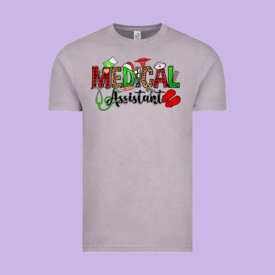 Medical Assistant Christmas Vintage Tee Designed By Oliviacreatesart
