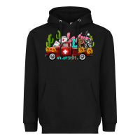 Black lpn nurse truck with cactus and sunflowers Heavyweight Hoodie - AdoDesignShop