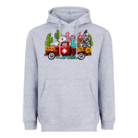 Heather Grey lpn nurse truck with cactus and sunflowers Heavyweight Hoodie - AdoDesignShop
