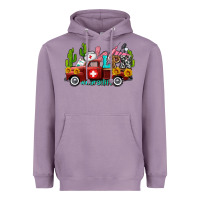 Lavender lpn nurse truck with cactus and sunflowers Heavyweight Hoodie - AdoDesignShop