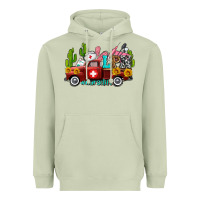Matcha lpn nurse truck with cactus and sunflowers Heavyweight Hoodie - AdoDesignShop