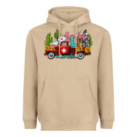 Mushroom lpn nurse truck with cactus and sunflowers Heavyweight Hoodie - AdoDesignShop