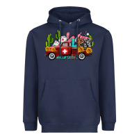 Navy lpn nurse truck with cactus and sunflowers Heavyweight Hoodie - AdoDesignShop