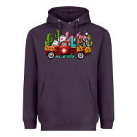 Plum lpn nurse truck with cactus and sunflowers Heavyweight Hoodie - AdoDesignShop