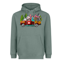 Sage lpn nurse truck with cactus and sunflowers Heavyweight Hoodie - AdoDesignShop