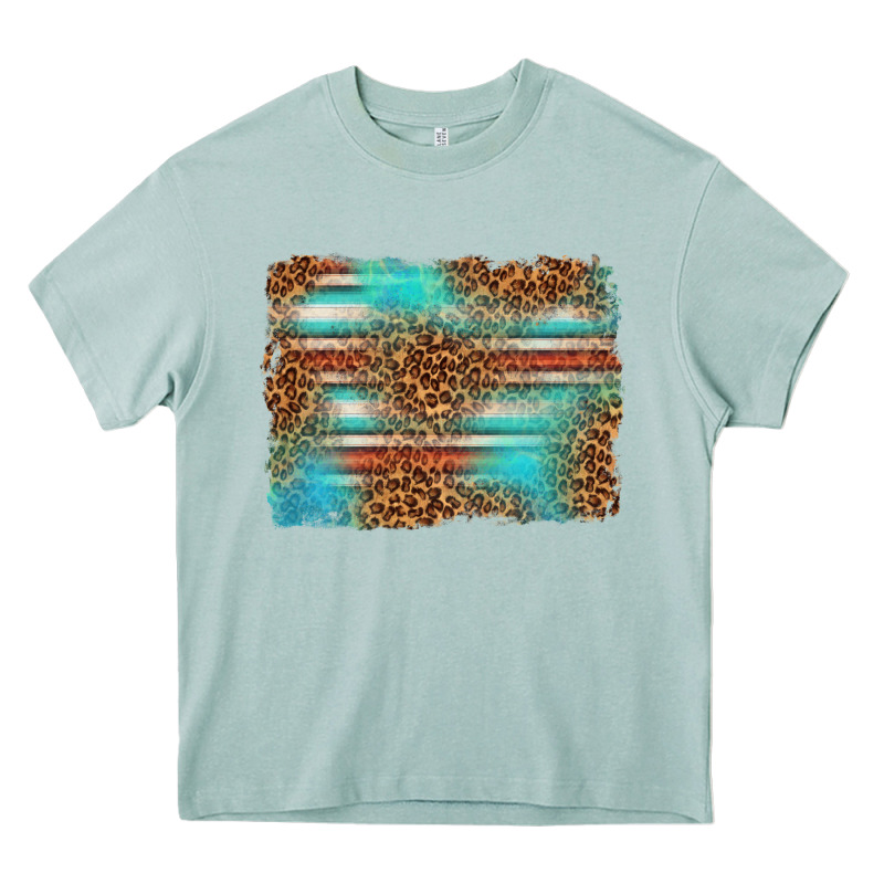 Serape And Leopard Background Heavy Core Tee by texasbilliewilder | Teevron