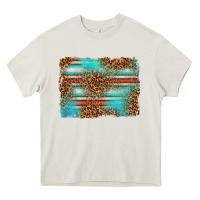 Cream Serape and Leopard Background Heavy Core Tee - texasbilliewilder