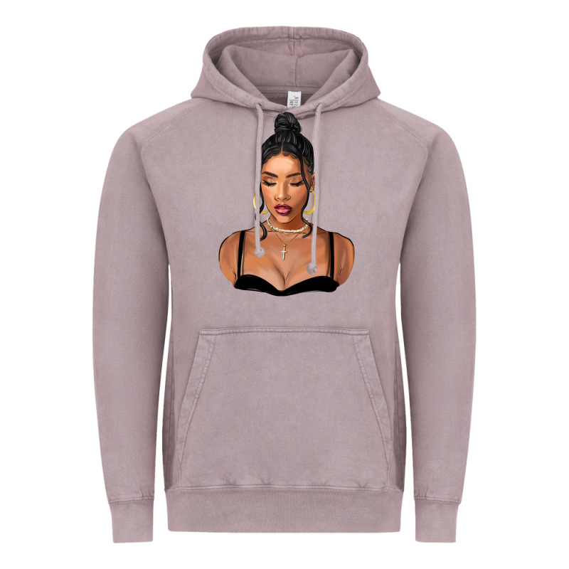 Black Woman Vintage Hoodie by FaDigitalArtStudio | Teevron
