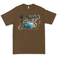 Cacao Small town USA truck 4th of july Premium Tee - HowdyJamesFarm