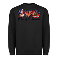 Black peace love america Heavyweight Sweatshirt - BarkalooDesign
