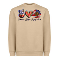 Mushroom peace love america Heavyweight Sweatshirt - BarkalooDesign