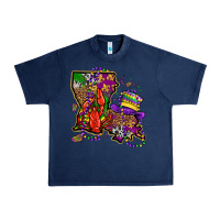 Navy mardi gras louisiana map Urban Heavy Tee - OliviaCreatesArt
