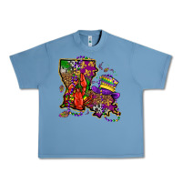 Pebble Blue mardi gras louisiana map Urban Heavy Tee - OliviaCreatesArt