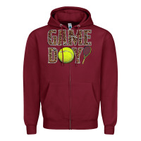Burgundy tennis game day Zipper Hoodie - BarkalooDesign