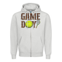 Dove Grey tennis game day Zipper Hoodie - BarkalooDesign