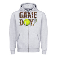 Heather Grey tennis game day Zipper Hoodie - BarkalooDesign
