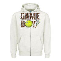 Oatmeal Heather tennis game day Zipper Hoodie - BarkalooDesign