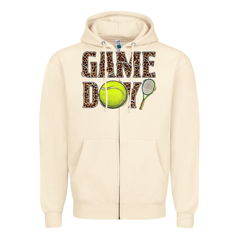 Tennis Game Day Zipper Hoodie by BarkalooDesign | Teevron