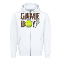 White tennis game day Zipper Hoodie - BarkalooDesign