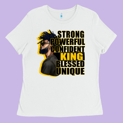 Strong Powerful Confident King Blessed Unique Ladies Tee Designed By Cowgirlartshop