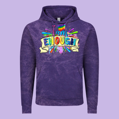 I Am Enough Vintage Hoodie Designed By Fadigitalartstudio