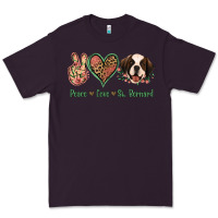 Plum Peace Love St. Bernard Premium Tee - Jasminsmagicworld