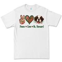 White Peace Love St. Bernard Premium Tee - Jasminsmagicworld