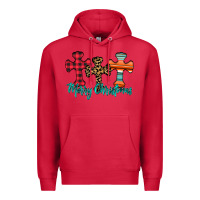 Cardinal merry Christmas cross Premium Hoodie - CowhideDigitalArt