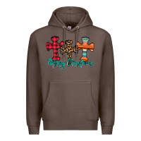 Coffee merry Christmas cross Premium Hoodie - CowhideDigitalArt