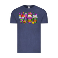 Vintage Denim mardi gras coffee cups Vintage Tee - OliviaCreatesArt
