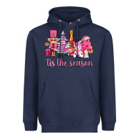 Navy tis the season pink christmas Heavyweight Hoodie - AdoDesignShop