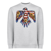 Heather Grey thunderbird usa Heavyweight Sweatshirt - BarkalooDesign