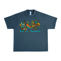 Midnight Navy peace love thunderbird Urban Heavy Tee - OliviaCreatesArt