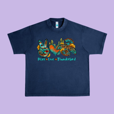 Peace Love Thunderbird Urban Heavy Tee Designed By Oliviacreatesart