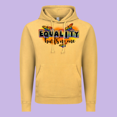 Equality Hurts No One Vintage Hoodie Designed By Fadigitalartstudio