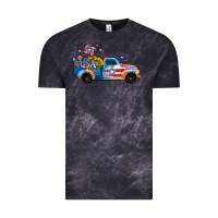 Cloud Black USA 4th of July Sunflower Truck Vintage Tee - Jasminsmagicworld